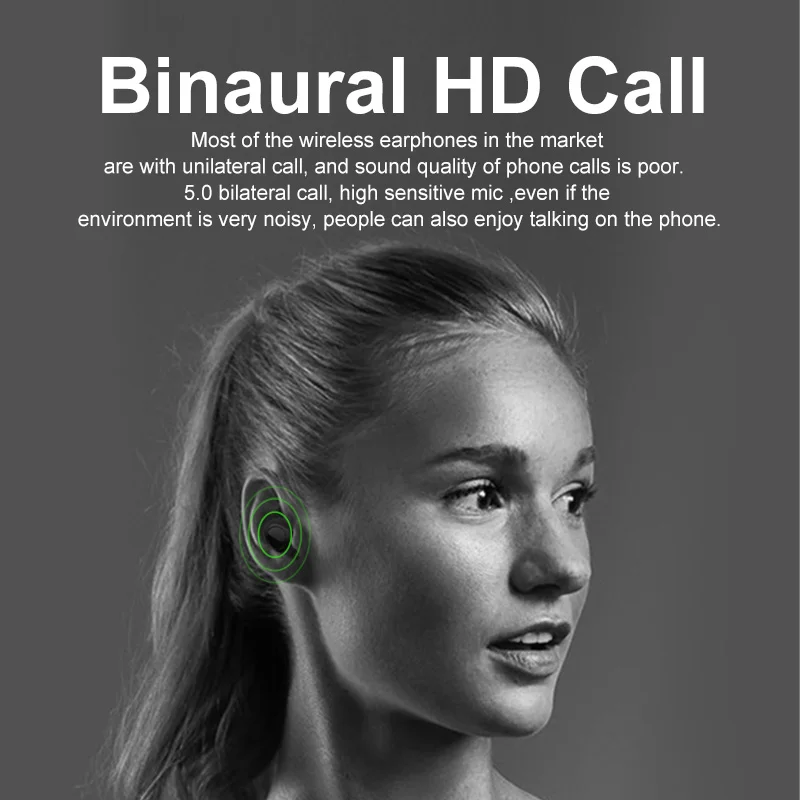 
2019 New Hign Quality Portable Wireless Stereo Earphone Touch control earbuds Tws Earphone With Charging Case 