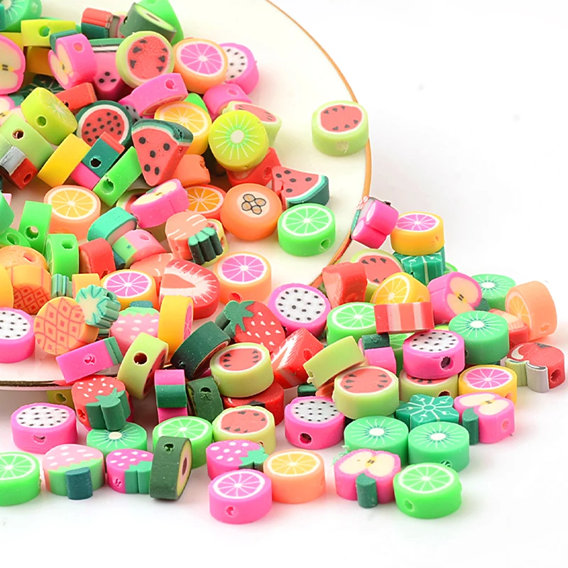 

Wholesale 30pcs Colorful Fruit Beads Polymer Clay fimo beads For DIY Jewelry Making, 11 colors