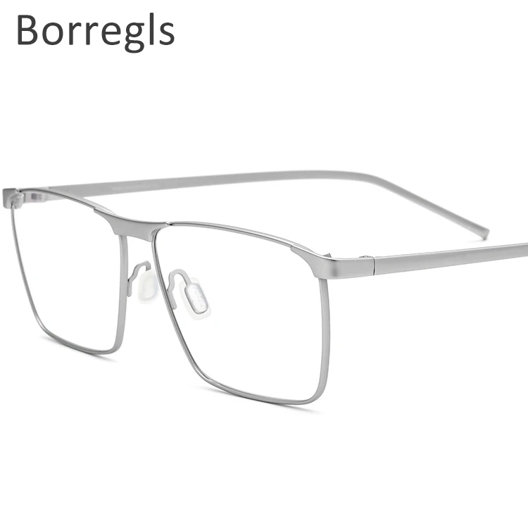 

Borregls Pure Titanium Glasses Frame Men 2020 Prescription Eye Glasses for Men Square Eyeglasses Myopia Optical Eyewear 18526