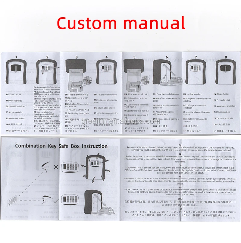 Mini Key Box Emergency Lock 4digit Combination Key Storage Box For