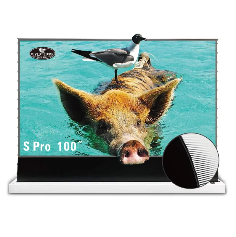 

4K S Pro 16:9 100inch VIVIDSTORM Motorized Floor Rising TV Home Projection Screen