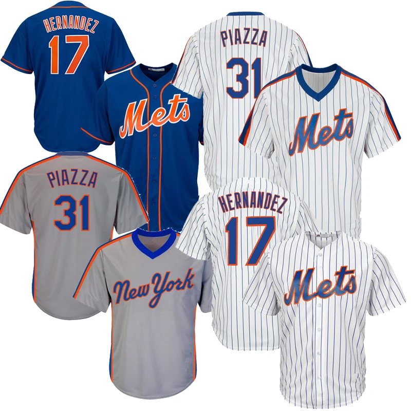

New York Mets 31 Mike Piazza 17 Keith Hernandez High-quality baseball Jerseys