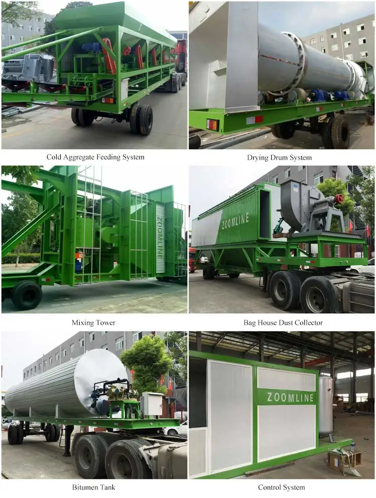 Factory price 80-160TPH mobile hot asphalt plant