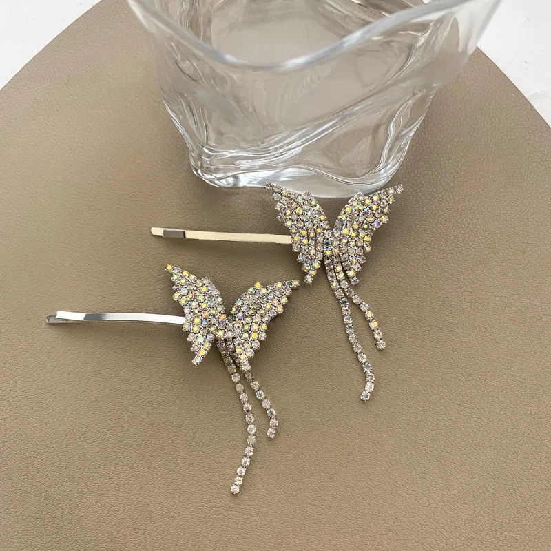 

Vershal New Arrival Fringed Butterfly Full Diamond Shining Hairpin Hair Jewelry For Women