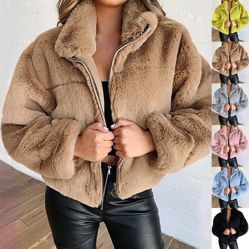 New Arrival Winter Wool Fleece Coat Fashion Warm Fur Jacket Wholesale Plus Size Thick Coat For Women