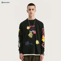 

Factort Ready To Ship 100% Cotton High Street Round Neck Casual Long Sleeve tshirt