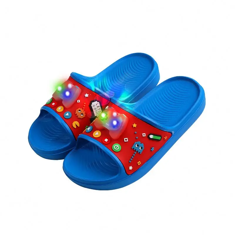 

Funny Led Kids Slipper New Creative Video Game Lighting Children Kids Slippers, Pink/green/yellow/light blue/blue