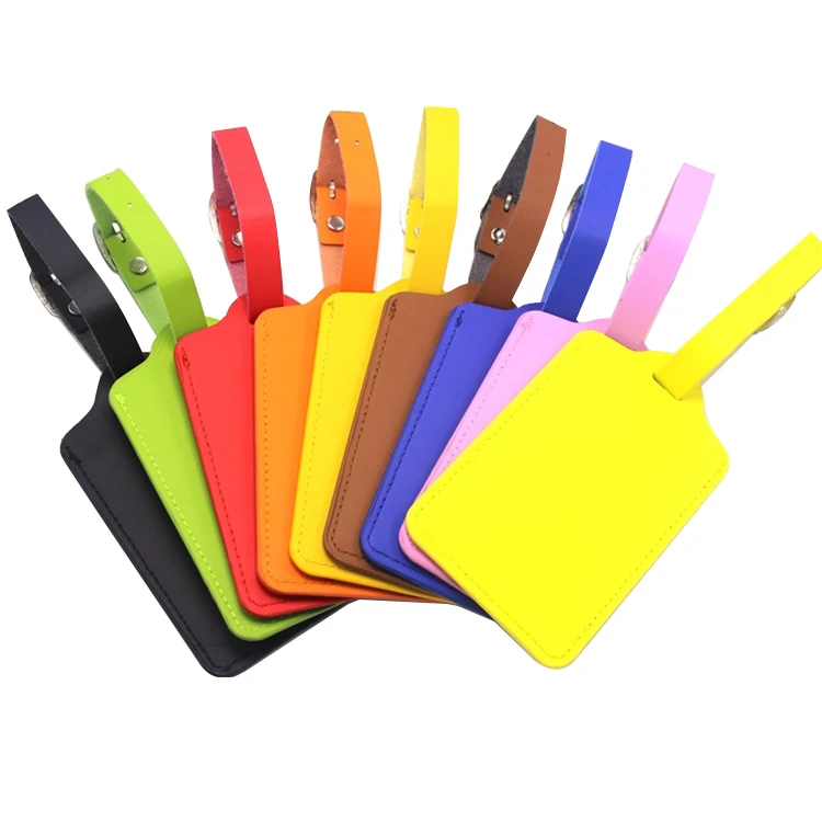 

Wholesale Multi-color 10 Colors Luggage Tag Leather Custom Oil Painting Suitcase Aircraft Holder Leather Luggage Bag Tag PU, Mix 10 colors luggage tag leather