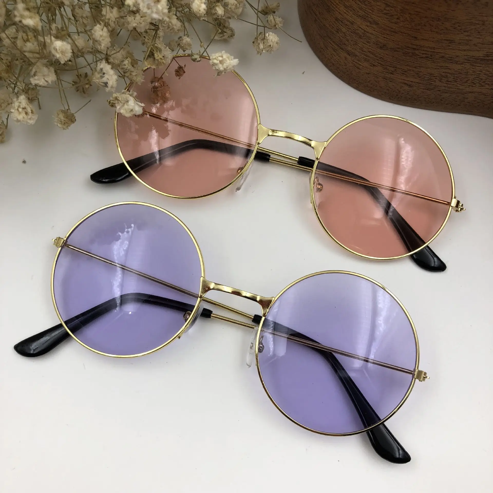 

New Fashion Sunglasses Women Round Metal Sunglasses Classic Round Sunglasses, 11 colors