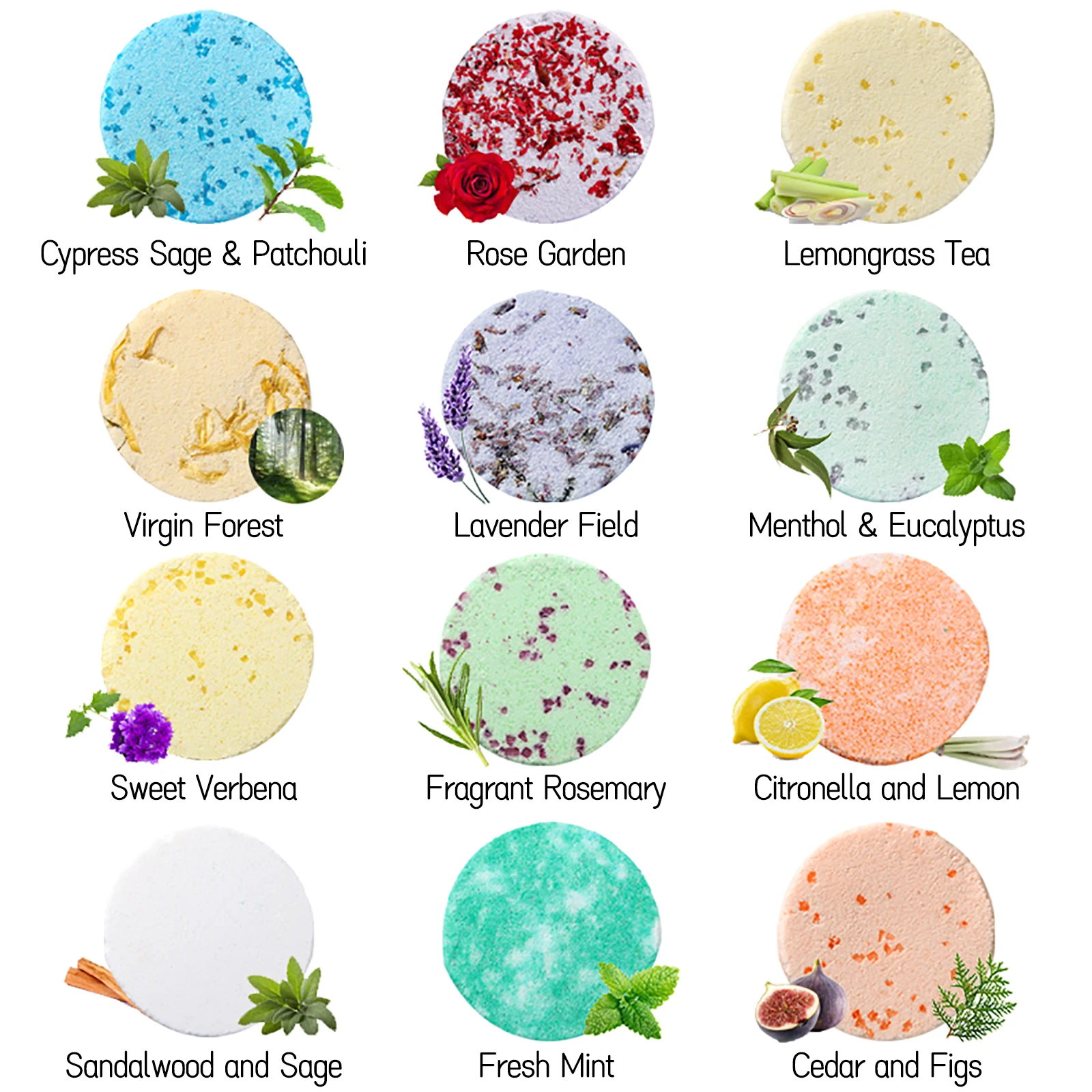 

Custom Vegan Colorful Bath Tablets Natural Aromatherapy Bath Bombs Shower Steamers, Multi-colors