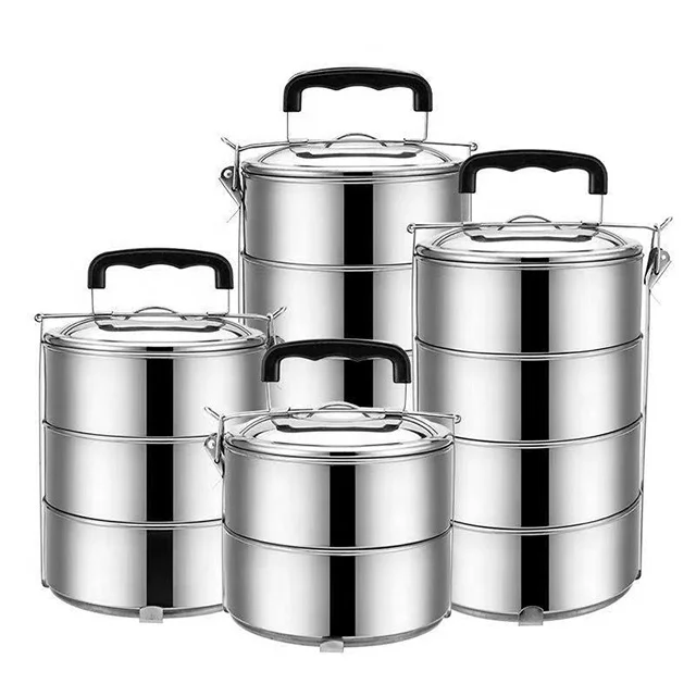 

2/3/4/5 layer stainless steel reheat lunch box