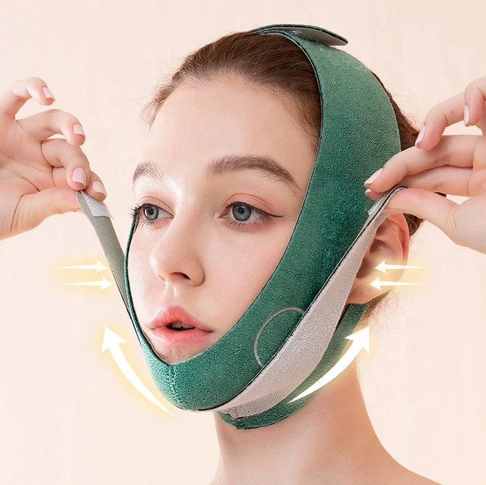 

Facial Slimming Strap Graphene V Line Face Lift Up Band Anti Wrinkle Eliminates Sagging Anti Aging Face Shaper, Green