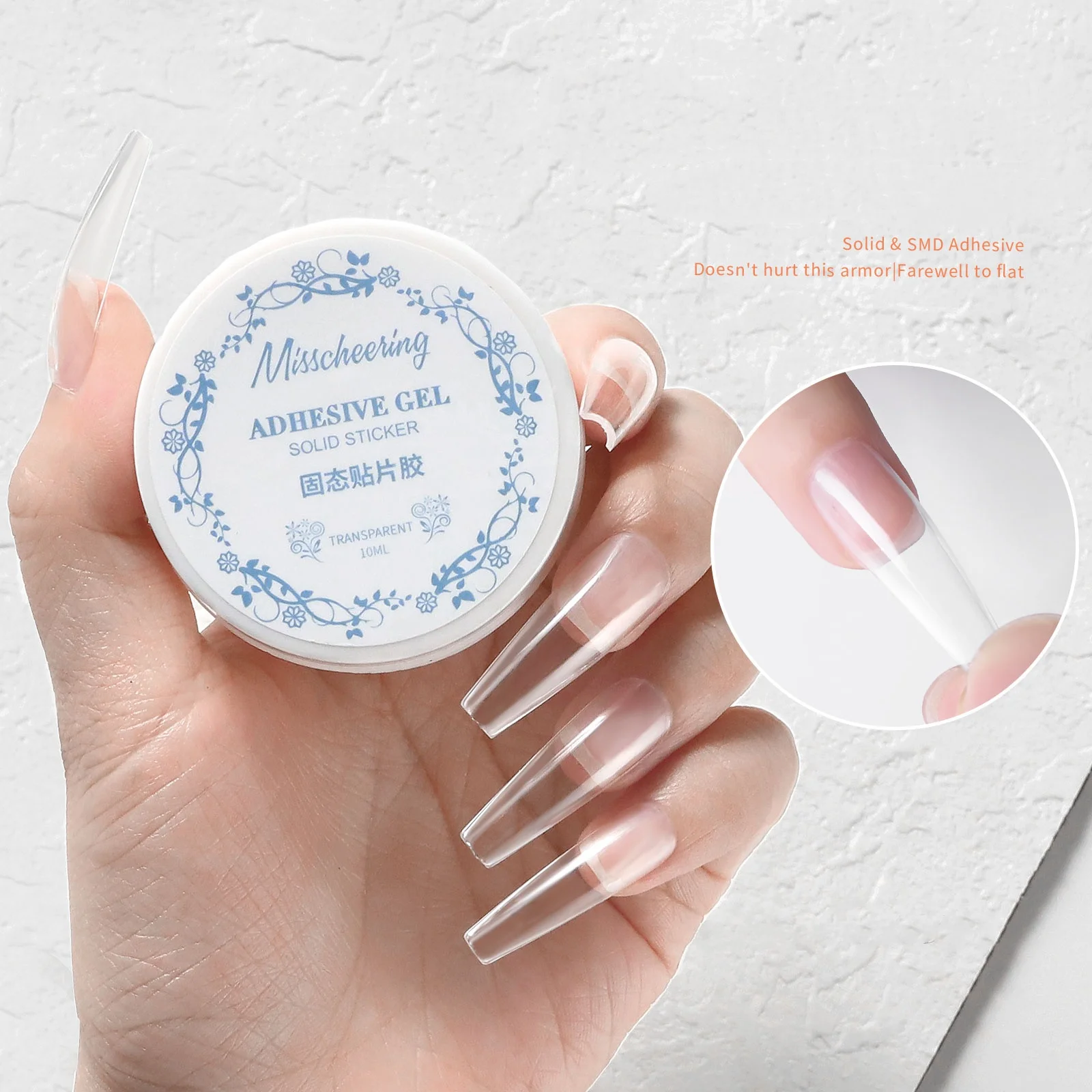 

Misscheering 10mL Solid Nail Gel Sticking Artificial Fingernails Jewelry Decorations Manicure Accessory Supplies, Clear