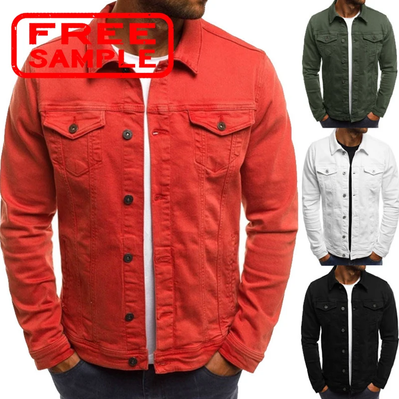 

FREE SMAPLE Plain Lather Men Sets Clothing 2021 Jaket Man Mens Jean Jacket