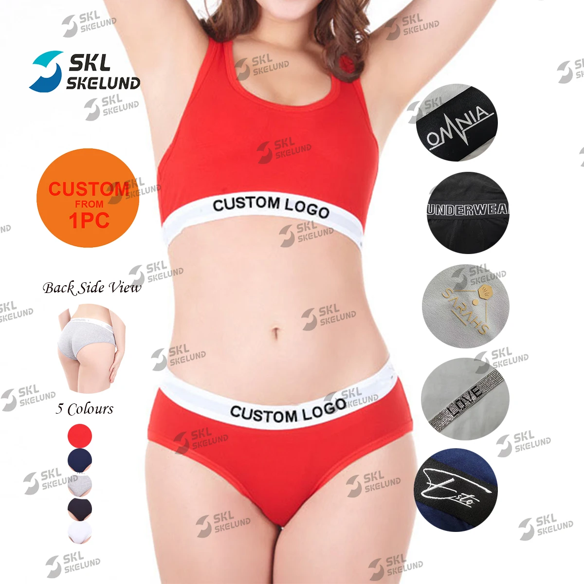 

Plus Size Bra And Brief Sets Custom Logo Underwear Bra And Panty Set 100% Cotton Women Ladies Underwear Sexy Panties Sets