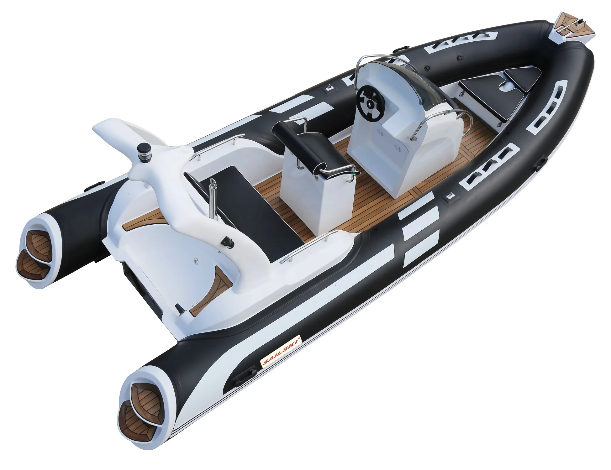 

SAILSKI rib boat 580 (fiberglass hull, Hypalon fabric,8 person,115hp outboards)