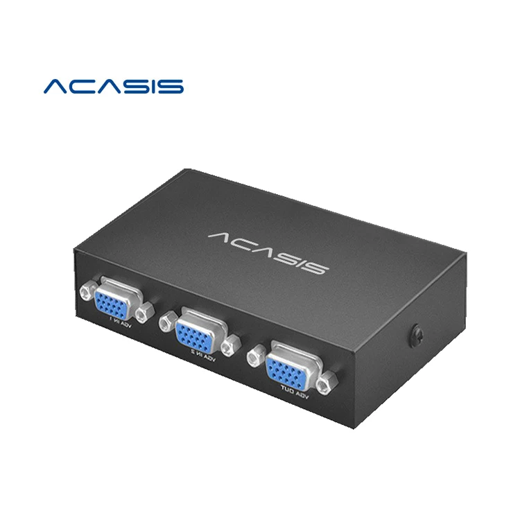 

ACASIS NEW Design VGA Switch 1 IN 2 OUT 1080P Extended display for TV/Projector/Video recorder