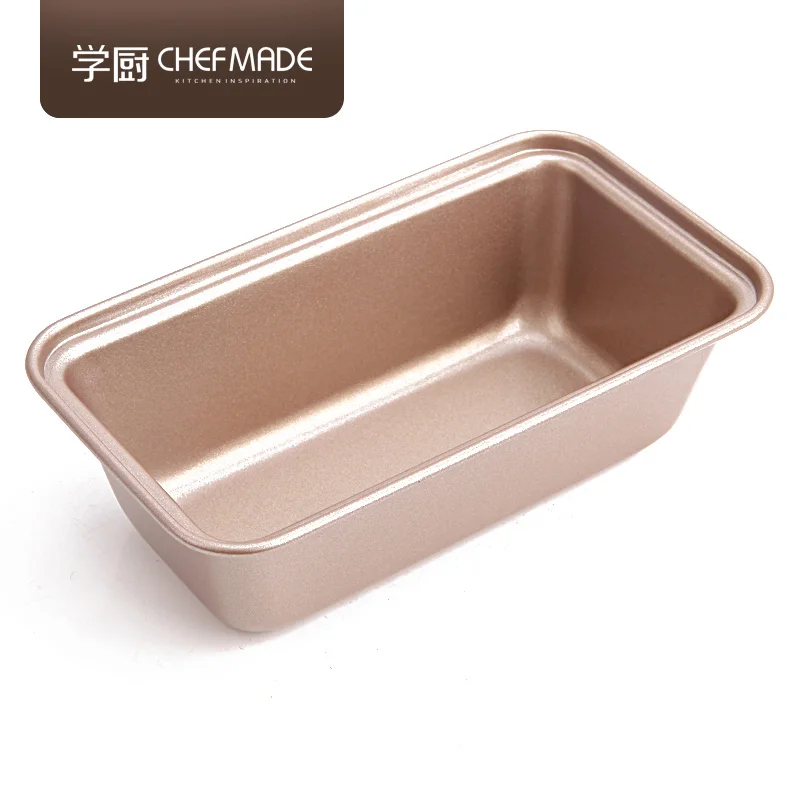 

CHEFMADE Kitchen Carbon Steel Non Stick Bread Bakeware Mini Loaf Baking Pan, Champagne gold