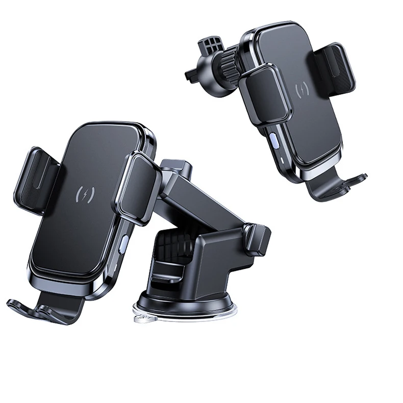 

New Arrived 15W Fast Charger Auto Clamping Wireless Car Charger Phone Holder Retractable Phone Holder For Mobile Phone