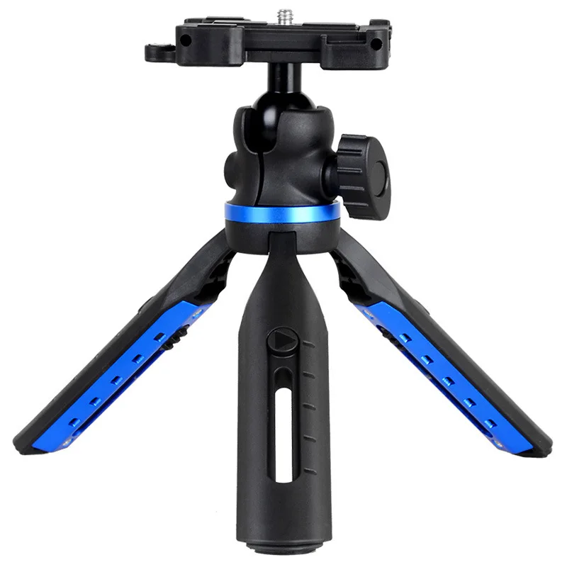 

RP60 Mini Desktop Phone Tripod Stand Camera Tripod for Samrtphones Cameras, Black+blue