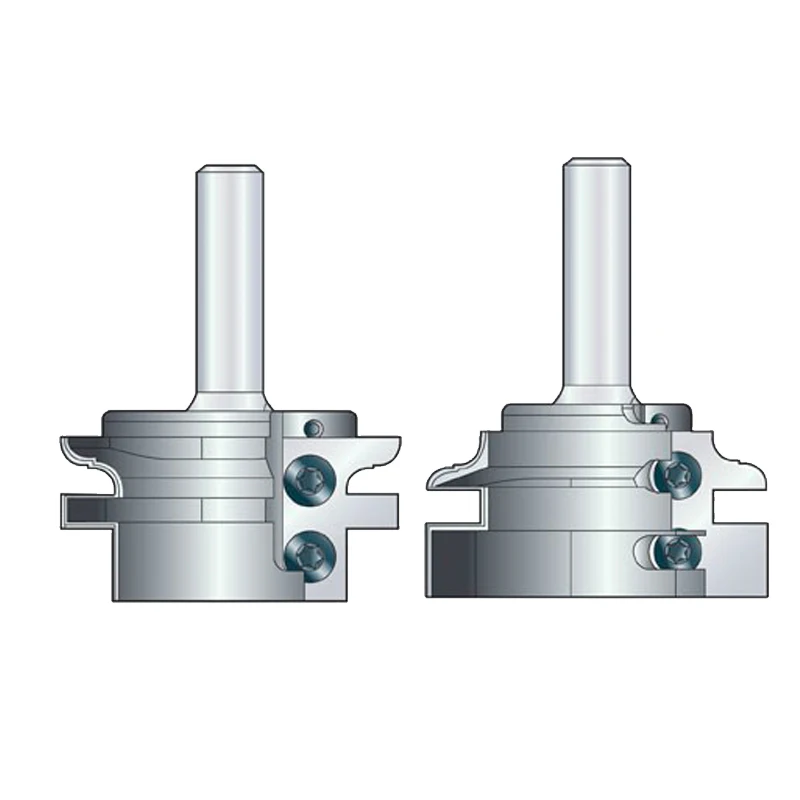 

LIVTER With 2 Flutes Disposable Blades For Making Various Raised Panel Profiles 2Pcs/Set Profile Scribing Router Cutters