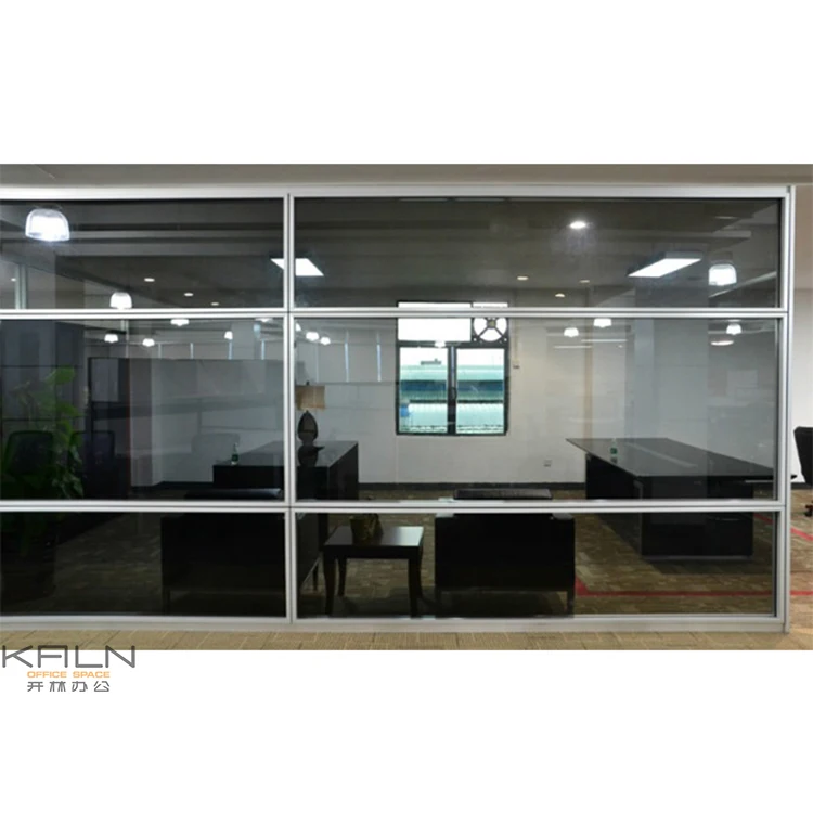 
V1080 system modern design office furniture room divider customized green material office partition wall glass soundproof 