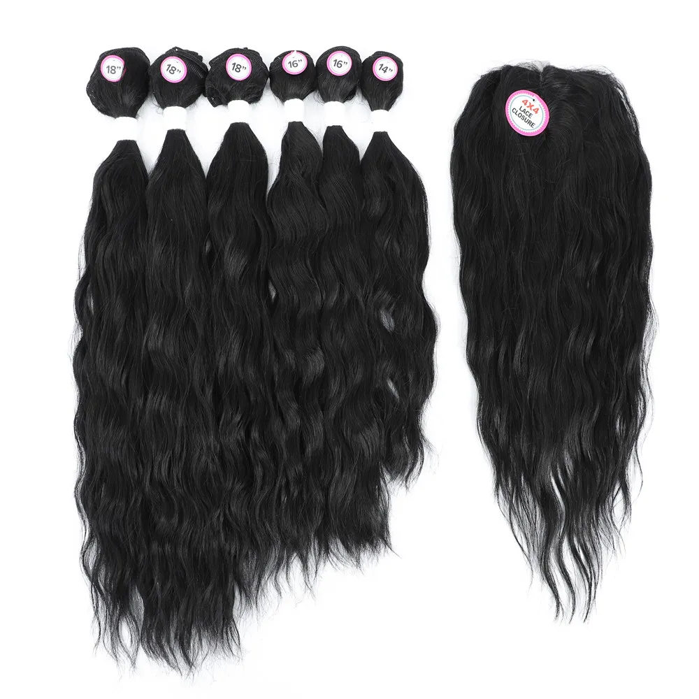 

X-TRESS SPOT Full Head/Pack With Lace Front Closure Natural Wave Synthetic Hair Extension Fantastic Ombre Color Fiber Hair Weft, 1#/1b/2#/4#/f1b/30/f1b/bur/medium mauve/chili/medium violet/