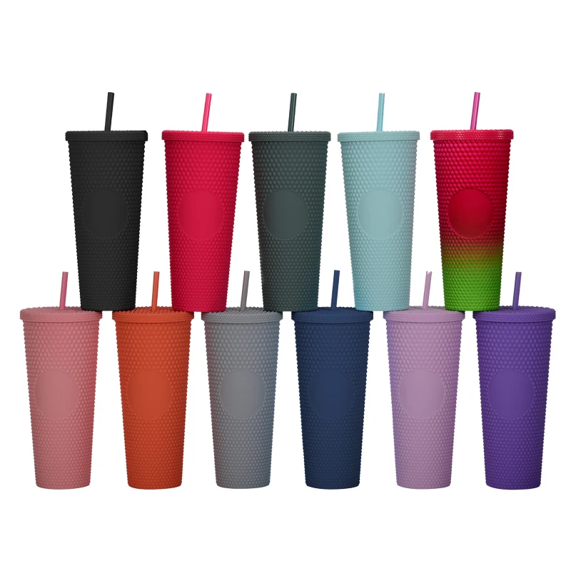 

Manufacturers Directly Supply Large Capacity 710ml Double Wall Fruit Plastic Cups With Lids Durian Drinking Cup