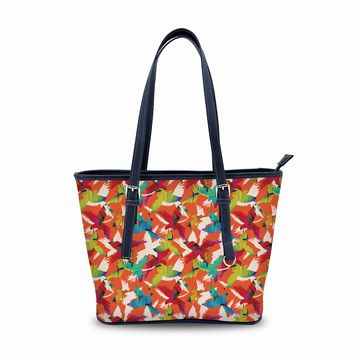 Casual Style Sublimation Tote Bags with Custom Printed Logo Inner Zipper Pocket & Two Handles