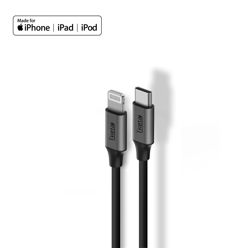 

Fast Charger PD 18W C94 Chip Cable USB Charging Cable 2.1A Fast Charging USB Data Charger Cable For iPhone, Black, white, red, gold, blue, customized color