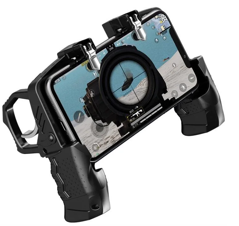 

IOS / Android GAMEPAD Android metal physics auxiliary shooting button cooling push button joystick, Black, black and white, blue and red