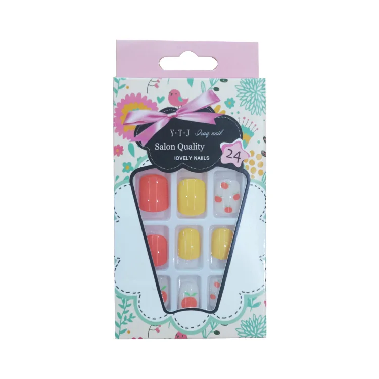

S63 Custom Made False Short False Tips False Nails Box Art Nails, Picture