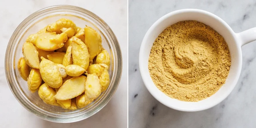 Bottle of homemade ginger infused oil
