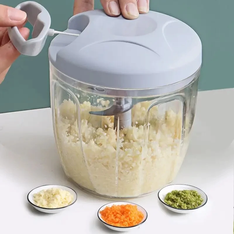 HandHeld Kitchen Tools Chopper Mini Garlic Crusher Hand Press Grinding Crusher Chopper Garlic Crusher Mincer Grinder Garlic