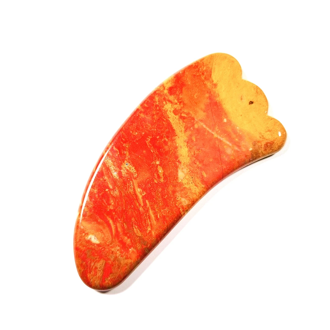 

New Design Natural Spiky claw shape Mookaite Jasper facial Roller massage tool gua sha scraping massage tool