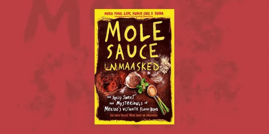 Traditional pot of simmering mole