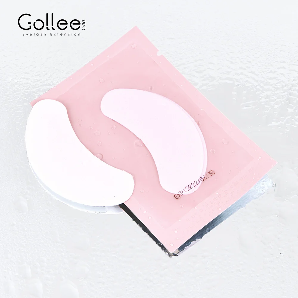 

Gollee Wholesale Custom Logo hydrogel New Tehnology Collagen Under Eye Patch 2 Pairs Lintfree Gel Eyelash Extension Patch, Pink