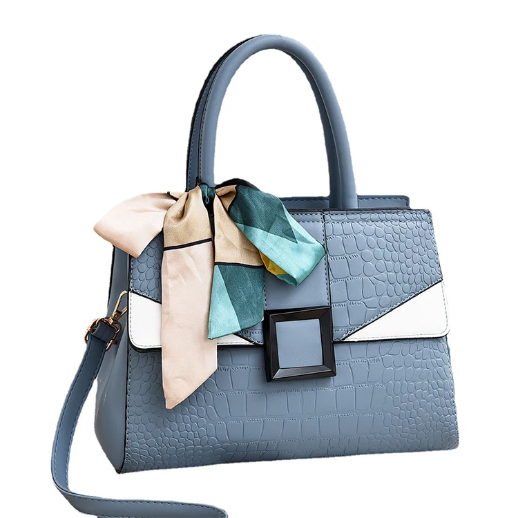 

CB426 Fashion Silk Scarf Decoration Splicing design Women Hand Bag 2021 Cheap Famous Brands Designer Bags Women's Handbags