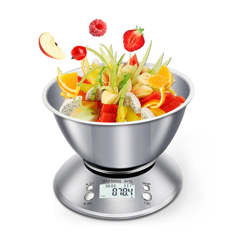 

Household Food Weigh Scale New Arrival Stainless Steel Material Digital Scale for Kitchen, Silver