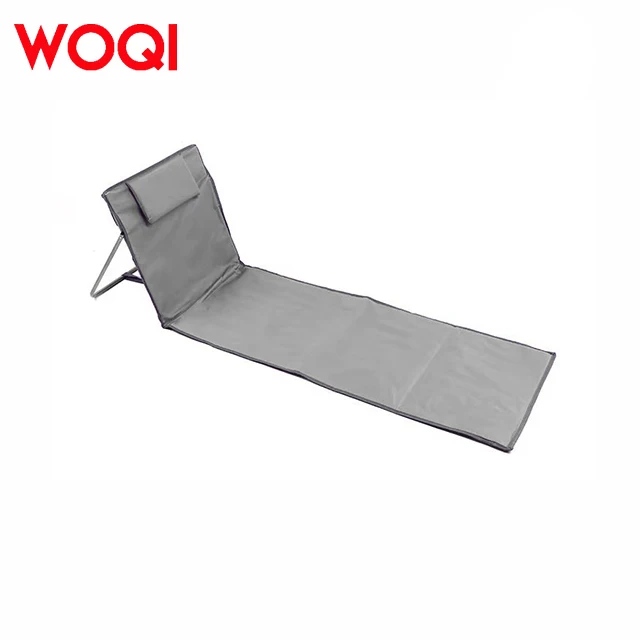 WOQI Lightweight Portable Folding Lounger  Oxford Material Beach Reclining Mat Dampproof Mattress Type for Outdoor Camping