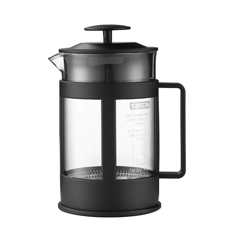 

Hot Sale French Press Coffee Maker 304 Stainless Steel 350ml Borosilicate Heat-resistant Glass Classic French Press