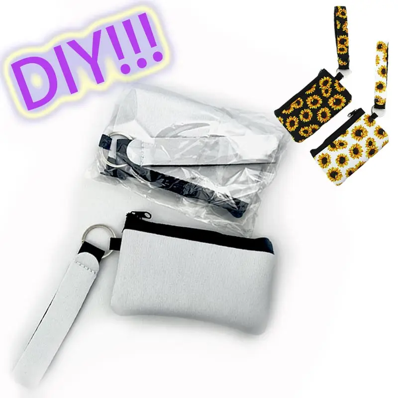 

Wholesale Price Sublimation Blanks White Strap Card Holder Facemask Pouch Bag