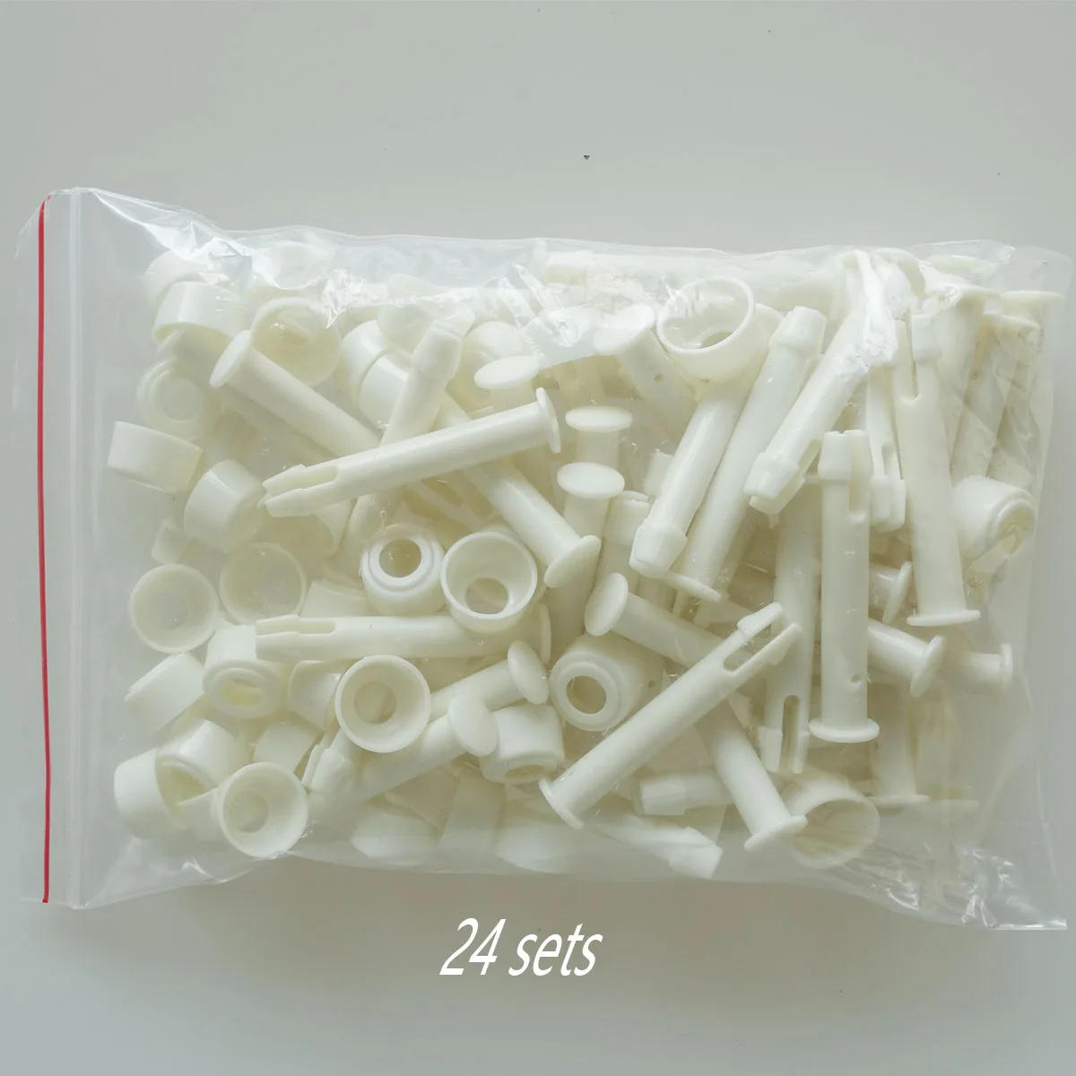 

24piece Plastic Swimming Pool Connector Pin And Rubber Seal Suitable For Intex 13-24 Inches, As shown