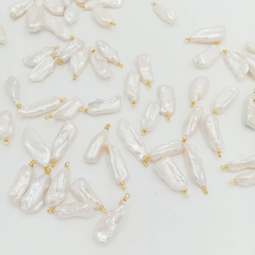 

width 6-11 mm length 18-25 mm BIWA nature freshwater pearl with hanger14k gold filled pearl pendant charm DIY high luster PEARL