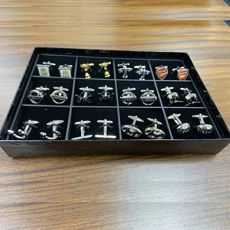 

Silver and Gold Colors Premium Cufflinks with Gift Box, Multi