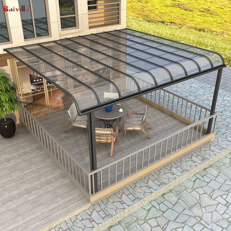 

Foshan Supplier White Aluminum Structure Polycarbonate Roofing Sunshade Awning Canopy, Customized color