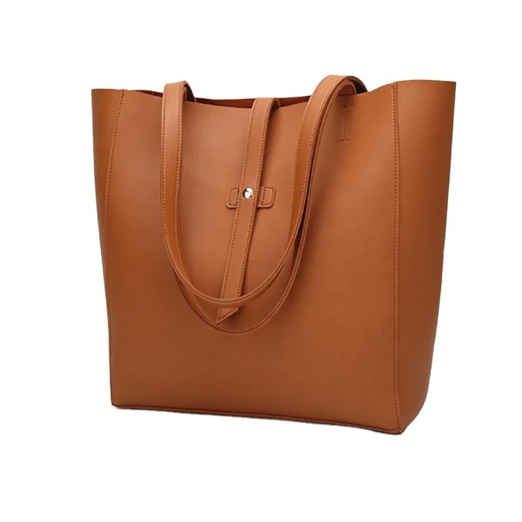 

2021 Fashion Women Handbags Vegan Brown Leather Tote Shoulder Bag for Ladies, Brown / blue / black / chocolate