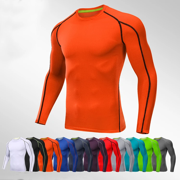 

Latest Design Men Under Base Layer Long Sleeve Sport Shirt Fast Muscle Fit T Shirt, Customized color