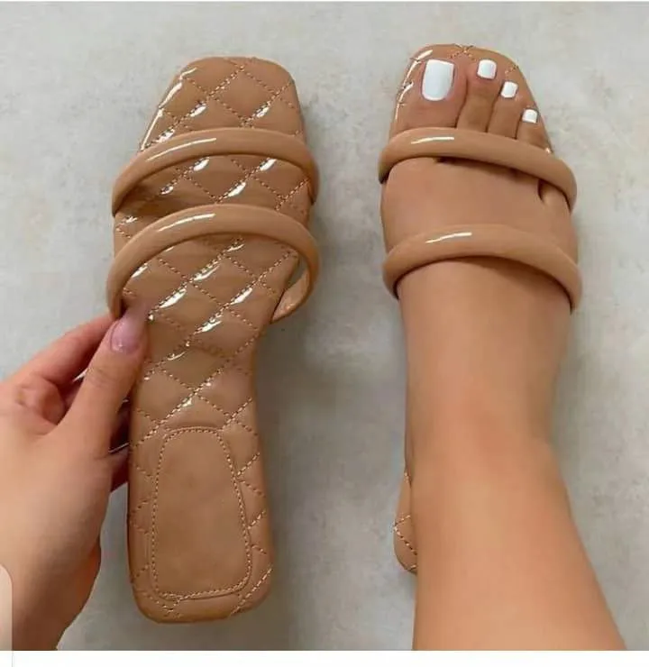 

Q107092 new fashion tan khaki flat sandals pvc jelly orange slide slippers waterproof beach shoes for ladies nude shoes