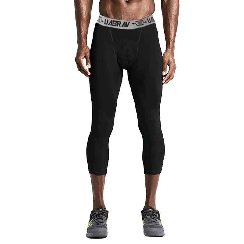 

Wholesale Men's Compression Pants Running Tights 3/4 Shorts Gym Leggings Baselayer Cool Dry Sports Pants Fitness Clothing